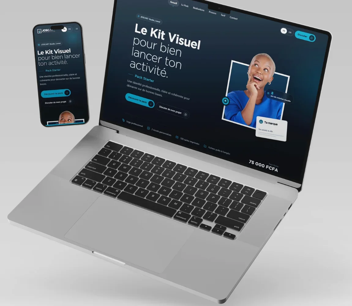 Landing page Le Kit Visuel